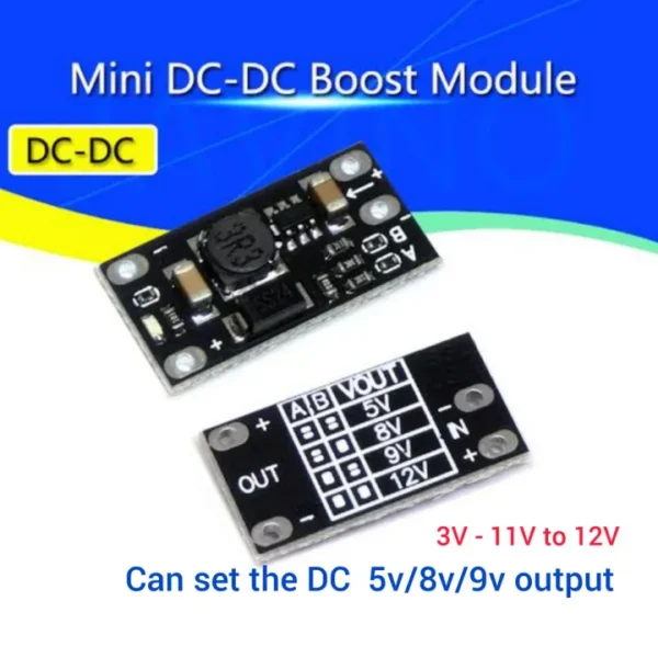 Mini DC-DC Boost Step Up Converter Board Module 3.7V to 12V 9V 8V 5V Voltage Regulator Board Module Lithium Battery Booster Module