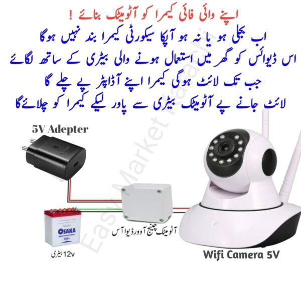 Automatic Inverter for 5V WiFi Camera | V360 Camera Power Bank Solution | 12V Battery Support