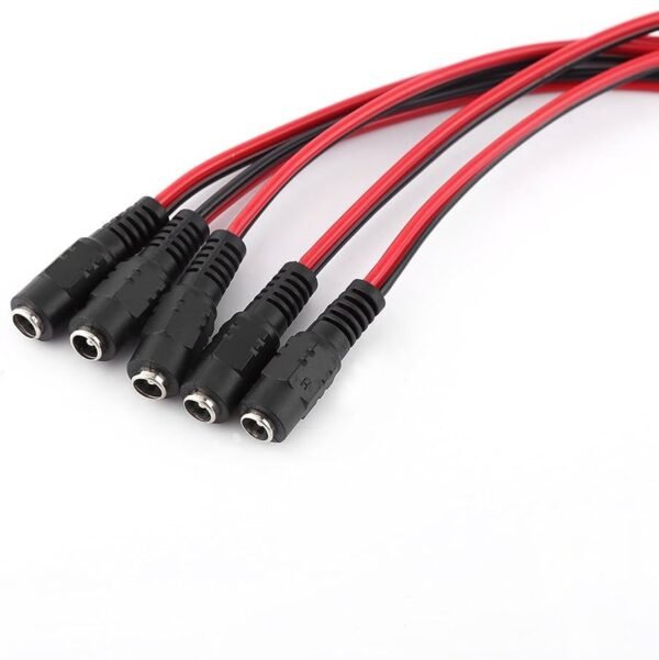 DC Female Socket with Wire for CCTV Camera & DIY Projects | 5.5×2.1mm Power Connector Cable