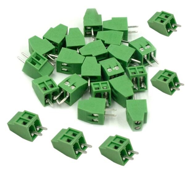2-Pin 2.54mm Pitch PCB Mount Screw Terminal Block Connector – 12V / 220V 6A High Quality Connector for Circuit Boards
