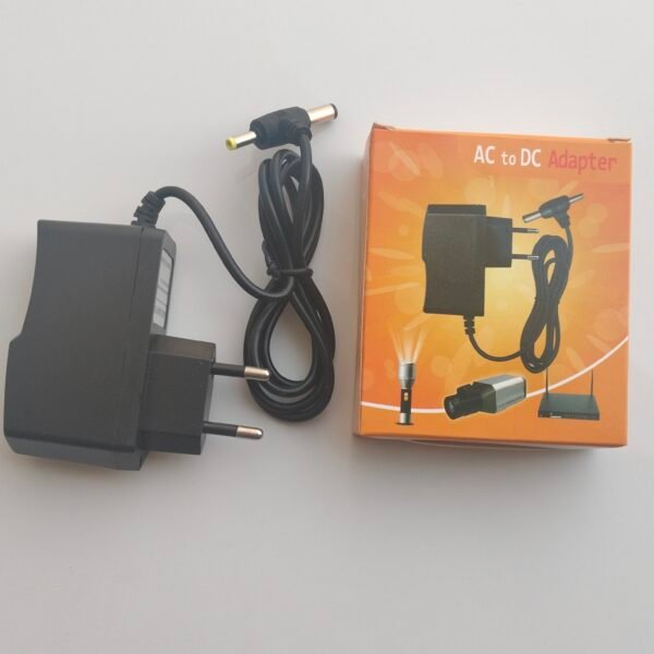 12V 1A Power Adapter with Dual Plug – High Quality DC Power Supply for WiFi Router, CCTV, LED Lights & Multipurpose Use