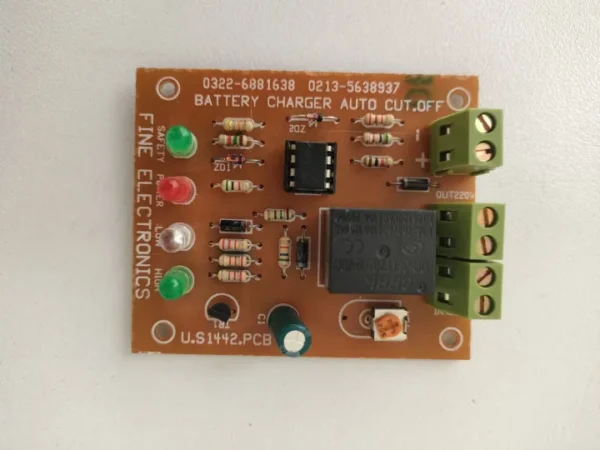 12V Battery Charging Cut-Off Circuit – Automatic Overcharge Protection Module with Connectors and Safety Features