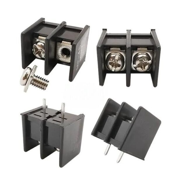KF-25 Black Connector 2-Pin Screw Terminal Block – High Quality 300V 30A Wire Connector for AC & DC Circuits