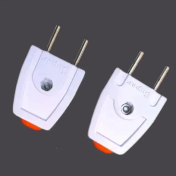 2 Pcs Two Pin Plug – Superior Quality ABS Plastic Electric Plug 220V 250V 10A Power Socket Plug