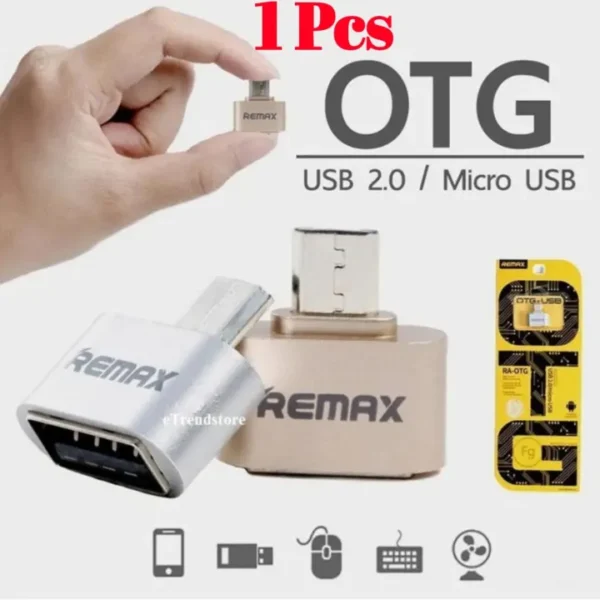 Micro USB to USB OTG Adapter for Android Smartphones | High Quality Remex OTG – Original Micro USB OTG Connector