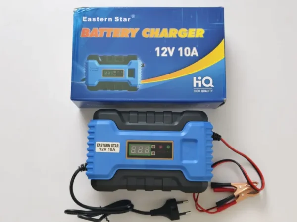 12V 10A Battery Charger – Digital Automatic Charger with Voltmeter & Ammeter