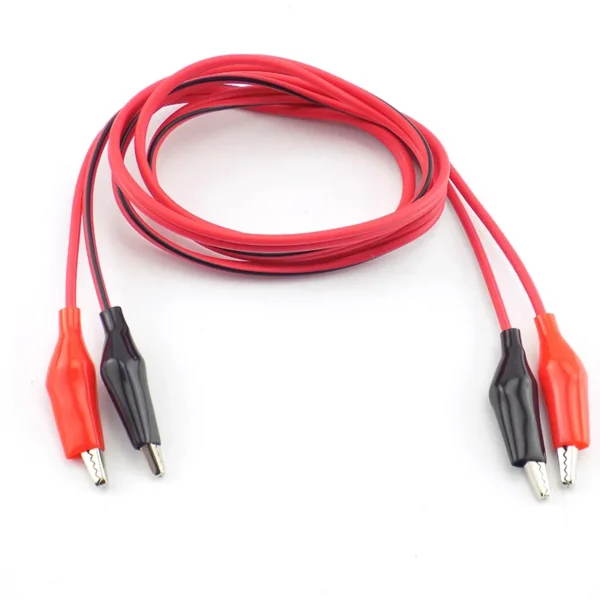 Crocodile Connection Cable 5A 28mm – Positive & Negative Clip Wire for DIY Circuit Testing and Temporary Electrical Connection