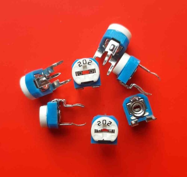 2K Variable Potentiometer (202) – Adjustable Resistor for Arduino, DIY, and Audio Projects