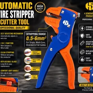 Automatic Wire Stripper Cutter Tool 0.5–6mm Self Adjusting Cable Stripping Plier