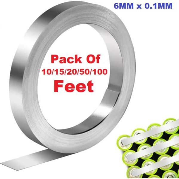 6mm x 0.1mm Pure Nickel Strip for 18650 Lithium Battery Spot Welding | Original High Conductivity Nickel Tape